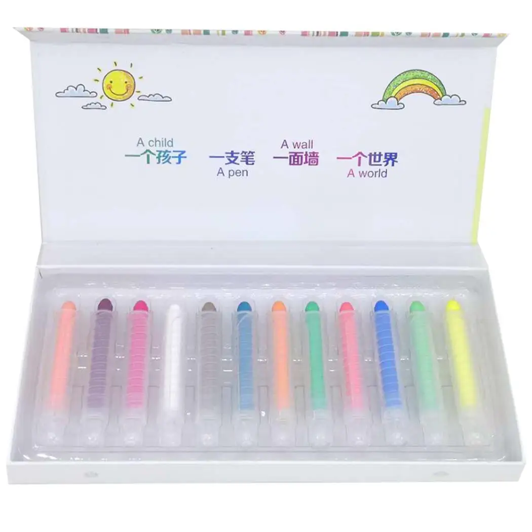 12 шт. экологически чистый мел водорастворимый для детей игрушки Защита