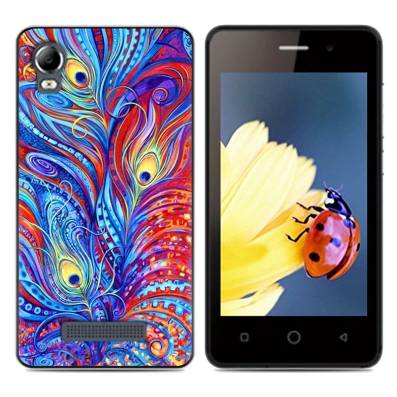 Мягкий чехол для телефона Itel 1408 милый стильный дизайн цветная окрашенная задняя