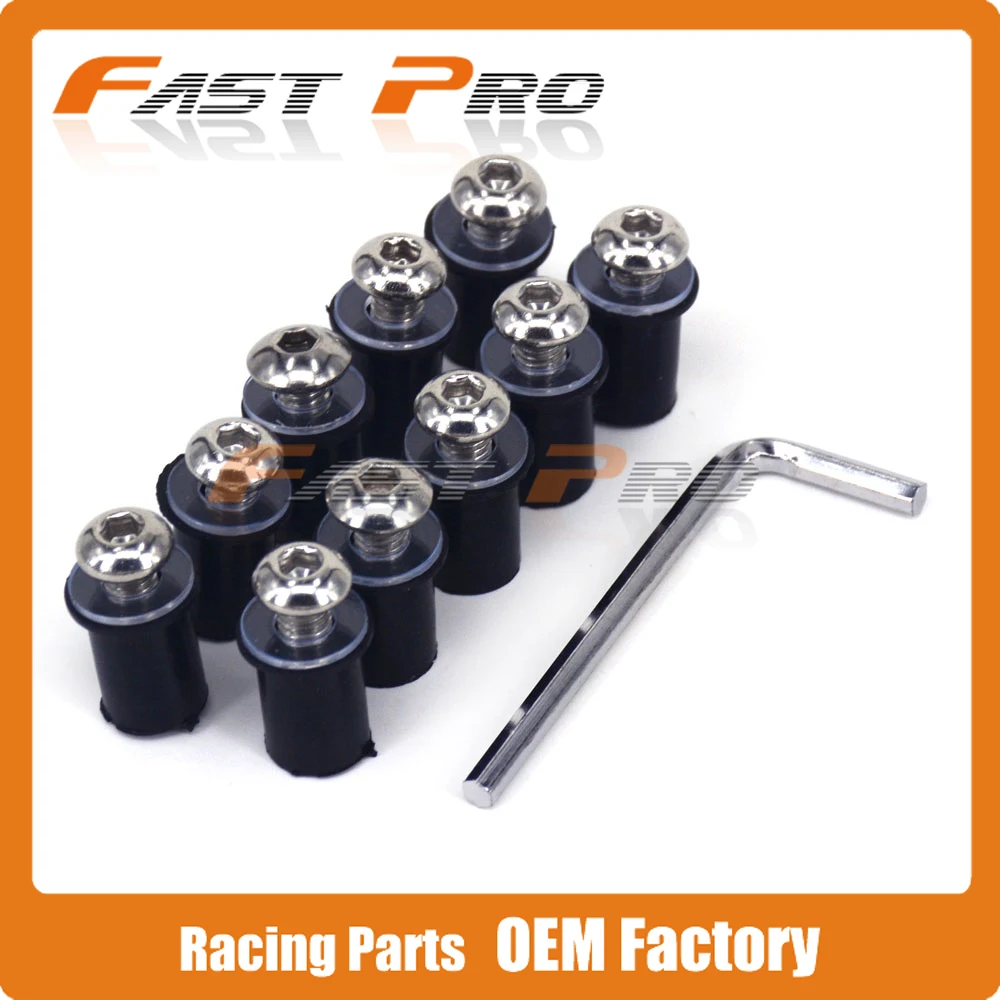 Болты для лобового стекла мотоцикла M5 5 мм YZF R1 R6 FZ6R FZ6 XJR400 FZ1 S1000RR GSXR GSX Z1000 ZX10R Z750