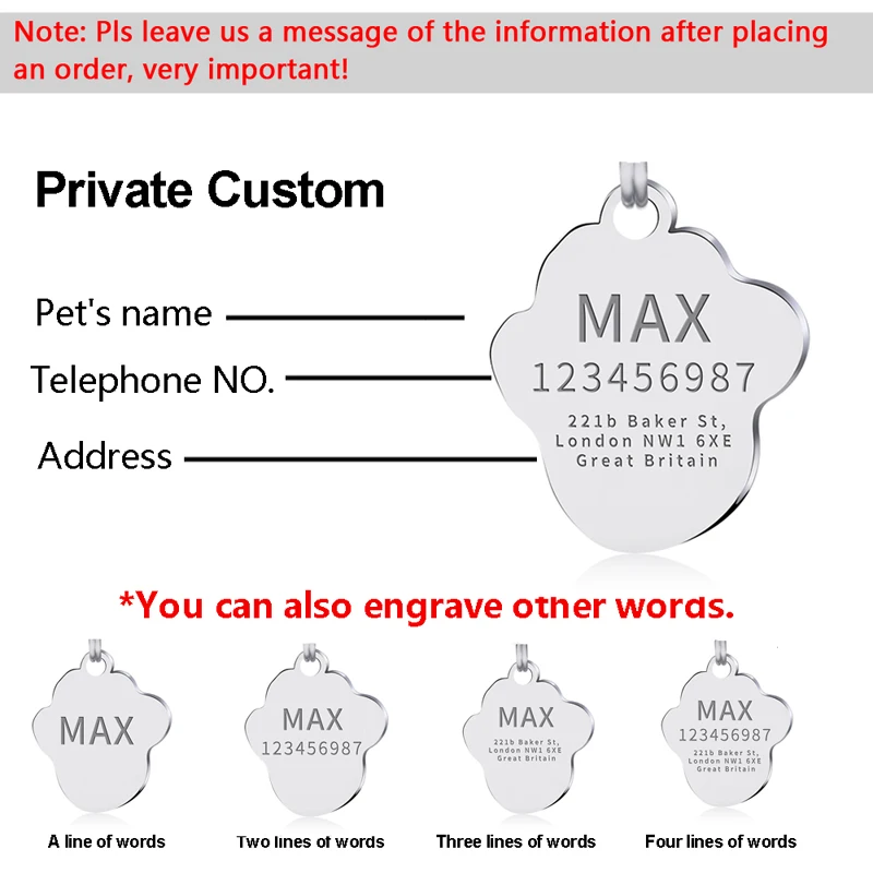 Индивидуальный заказ значок для собаки спереди Собака Лапы форма назад