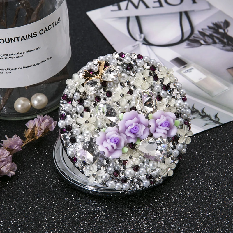 Мини карманное косметическое зеркало для макияжа праздничные подарки на