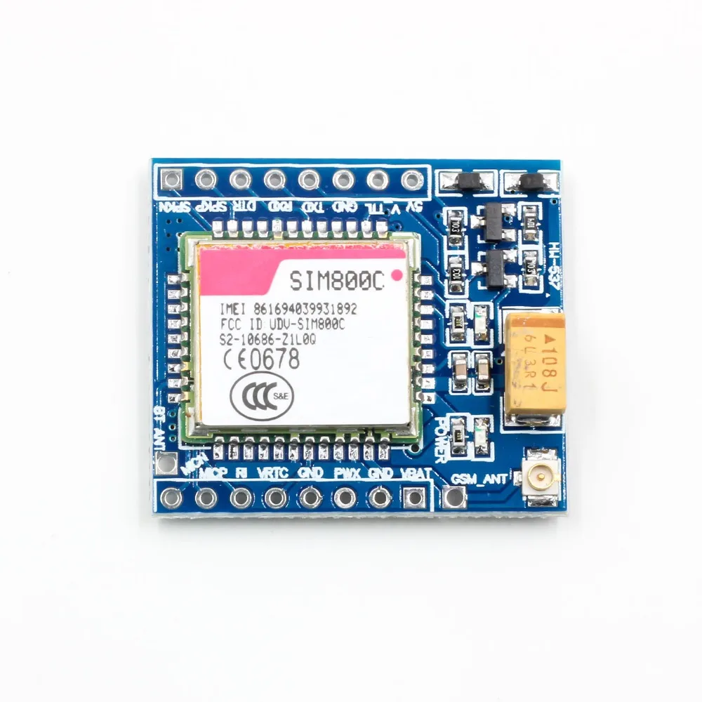 SIM800C GSM GPRS модуль 5 В/3 3 в TTL макетная плата IPEX с Bluetooth и TTS STM32 C51 | Электронные