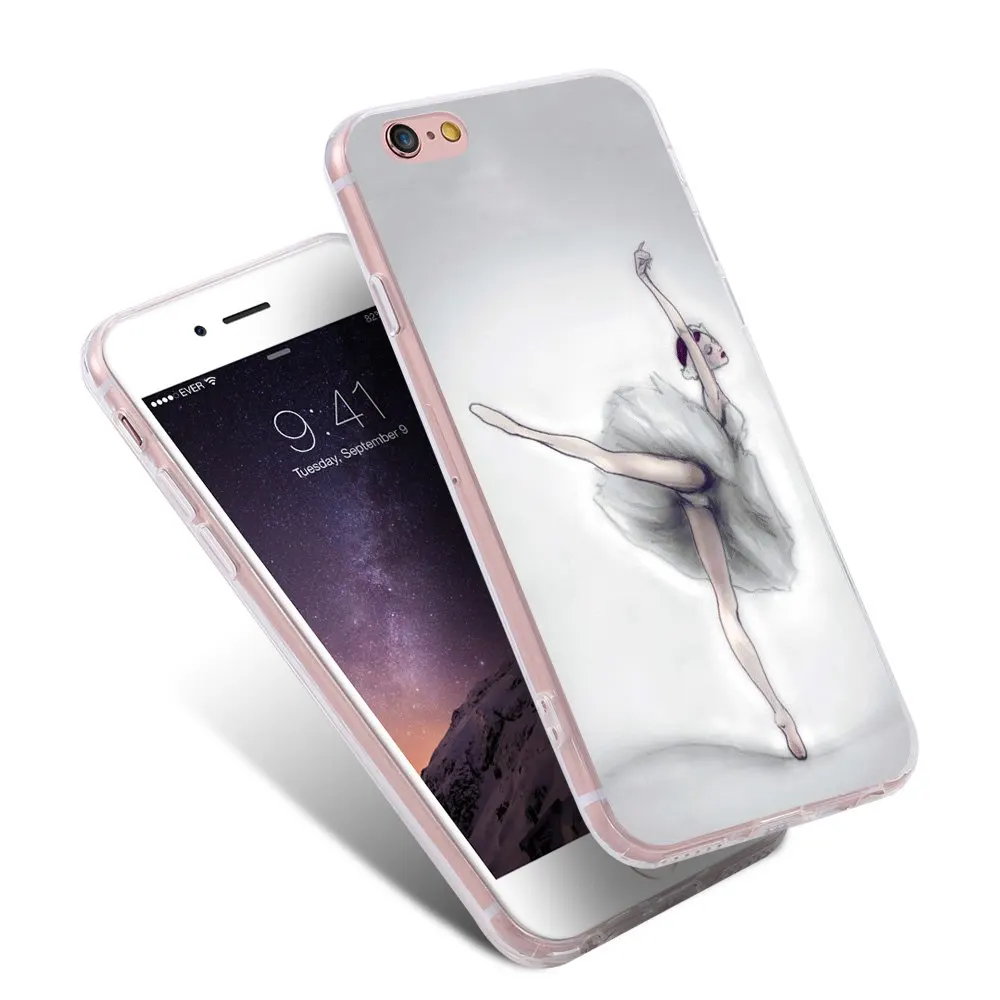KISSCASE Ballet Girl Case For iPhone 8 7 6S 6 Plus 5S SE Phone Cases X XR XS Max 10 Fashion Patterned TPU Cover |