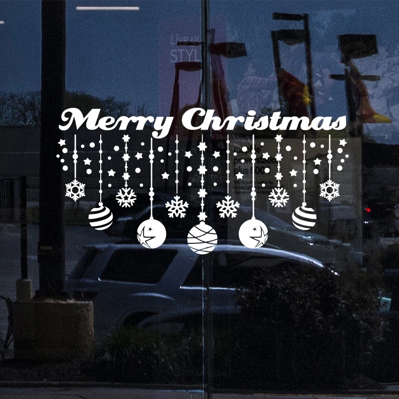 

Рождественские украшения для дома, виниловая настенная наклейка, Съемный Декор для дома, праздничный подарок, Настенная Наклейка для гости...