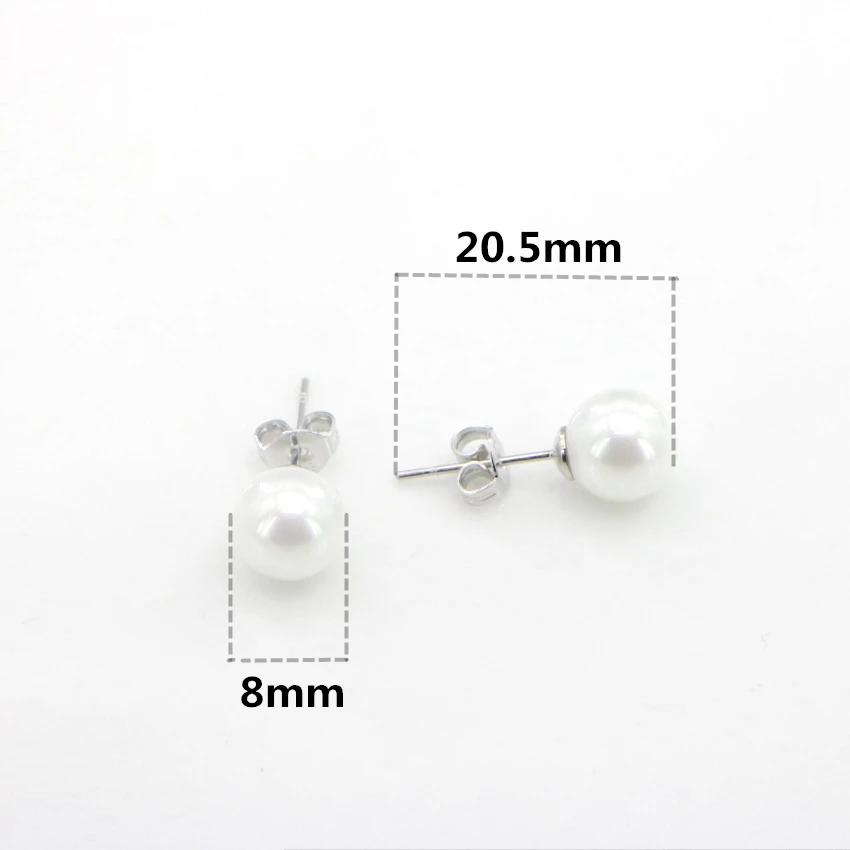 5 шт./комплект женские серьги гвоздики с искусственным жемчугом|pearl stud earrings|fashion