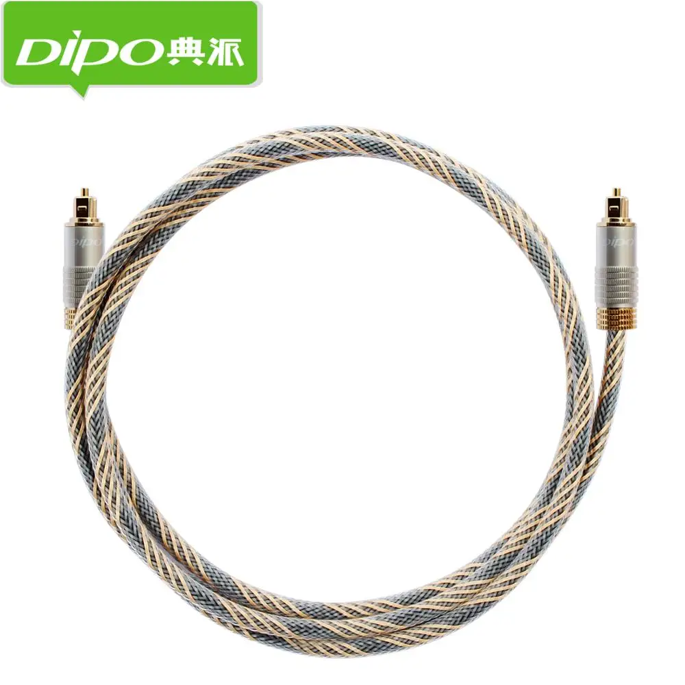 DIPO цифровой Toslink оптический аудио кабель ТВ SPDIF выход к акустике золото разъем rca
