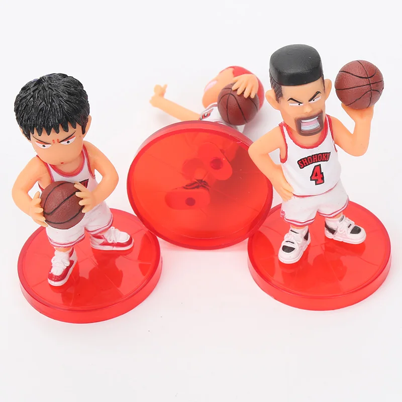 

8cm 5pcs/set Slam Dunk action Figures Japanese Anime Figure Basketball Toys Sakuragi Hanamichi Pvc Cartoon Figure Kid