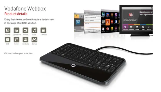 Интернет-клавиатура Vodafone Webbox подключается к телевизору | Компьютеры и офис