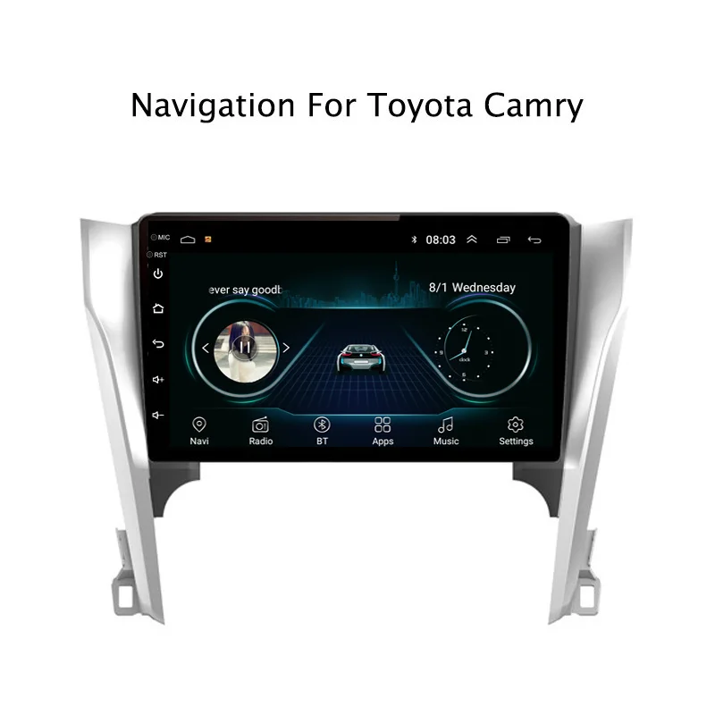 NaviTopia Android 8 1 автомобильный DVD gps Мультимедиа Аудио плеер для Toyota Camry 2012 2013 2014