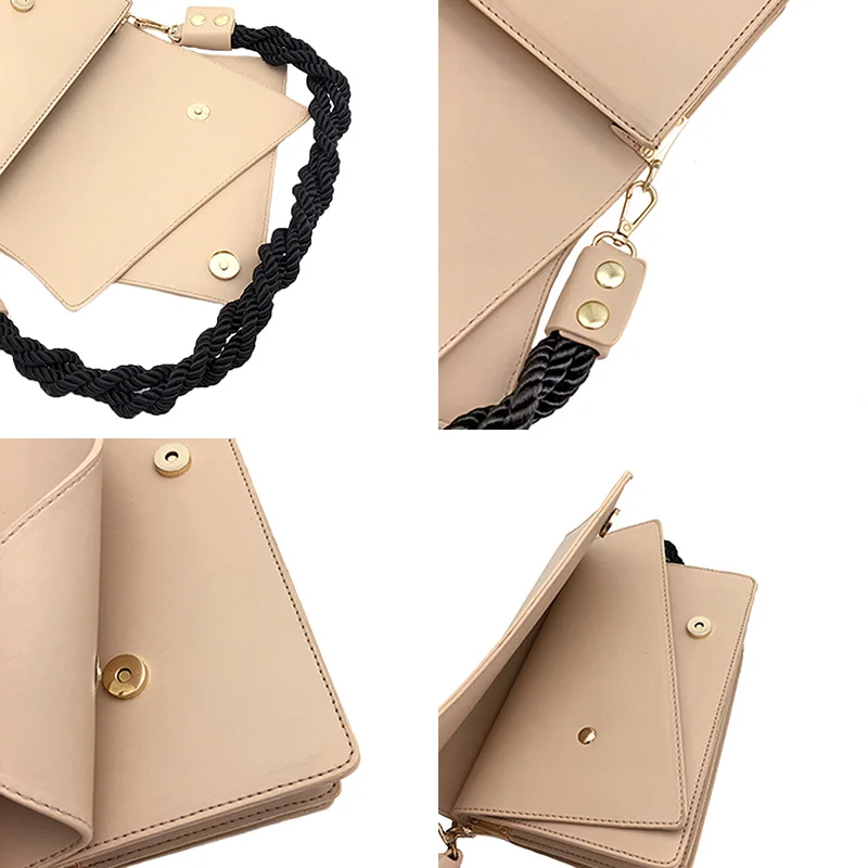 Осенняя популярная женская новая сумка через плечо модная вязаная