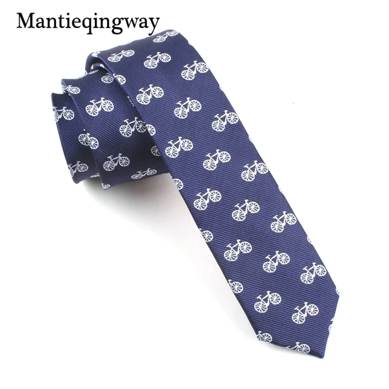 Mantieqingway 5 см Повседневный галстук бабочки для худых велосипед Мужчин узор Gravatas