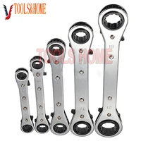 free ship 6 22mm straight double head ratchet wrench reversible ratchet handle wrench metric hand tool ratchet ring spanner