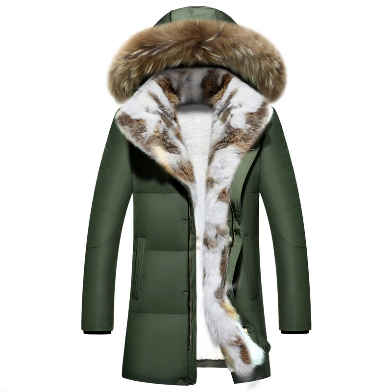 

2019 Brand Clothing Man Coat Fur Collar Overcoats Long Hooded Parkas Men Thick Warm Mens Winter Jacket Male Plus Size S-5XL