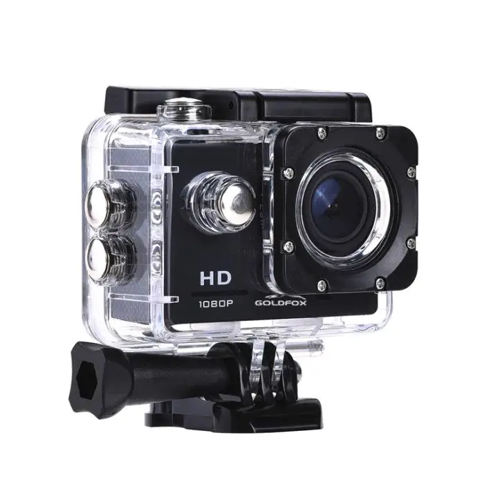 Black 2,0 ''экран 12MP 1080P Full HD Экшн-камера 30 м Go ВОДОНЕПРОНИЦАЕМЫЙ pro Спорт DV велосипедный шлем Экстремальные виды спорта видеокамера мини DVR - Цвет: Black