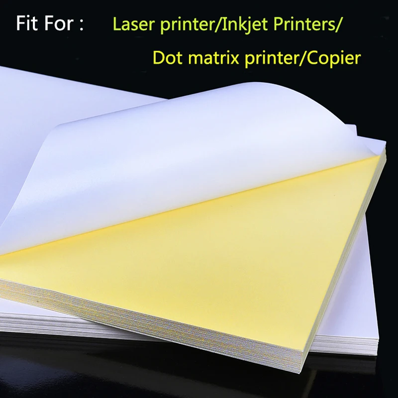 50 Sheets A4 White Self Adhesive Sticker Label Matte Surface Paper Sheet for Laser Inkjet Printer Copier Craft Paper images - 6