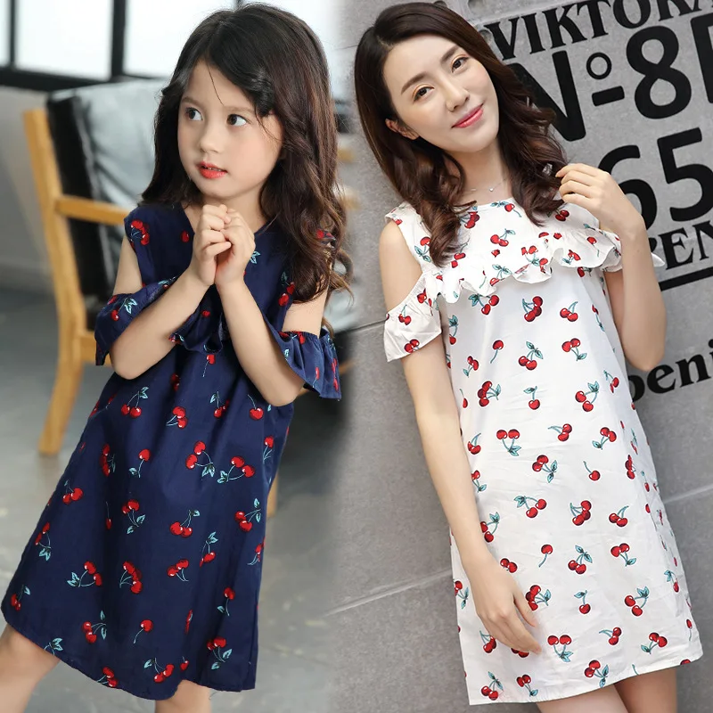 Детские платья из чистого хлопка для мам и дочек на лето 2019|Сочетающаяся одежда