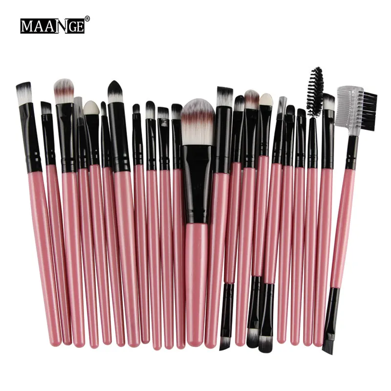 MAANGE Pro, 18-22 шт., кисти для макияжа, основа для румян, губ, теней, ресниц, хайлайтер, Кисть для макияжа, набор кистей, Pincel Maquiagem - Handle Color: 22pcs