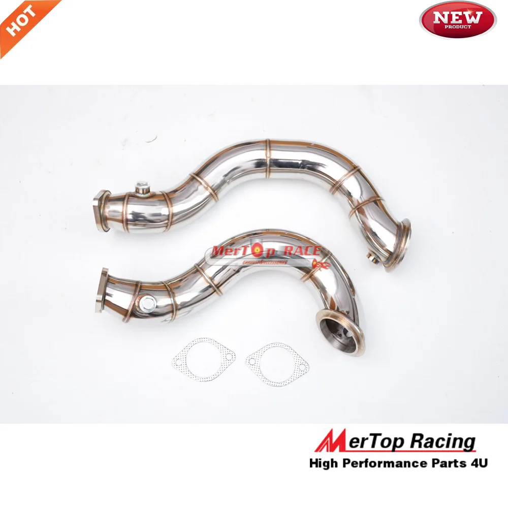 Mertop 3 &quotCatless N54 E90 E91 E92 E82 E81 335i 135i Twin Turbo Downpipe + Intercooler силиконовый шланг в комплекте
