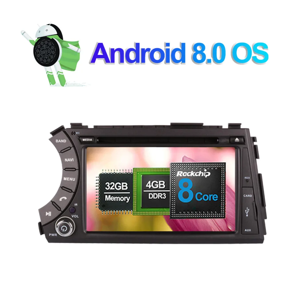 Android 8 0 Восьмиядерный автомобильный радиоприемник стерео с Bluetooth для SsangYong
