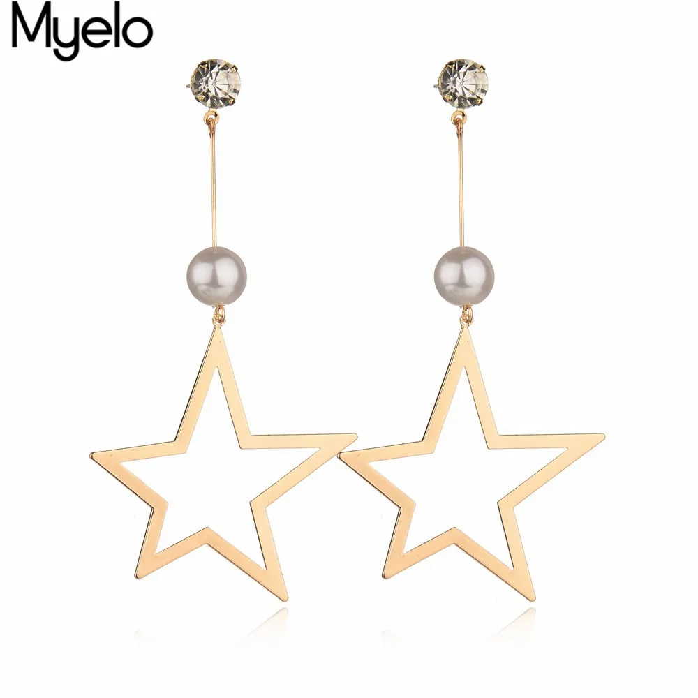 Myelo новые Модные украшения корейский В виде ракушки жемчуг звезда Длинные