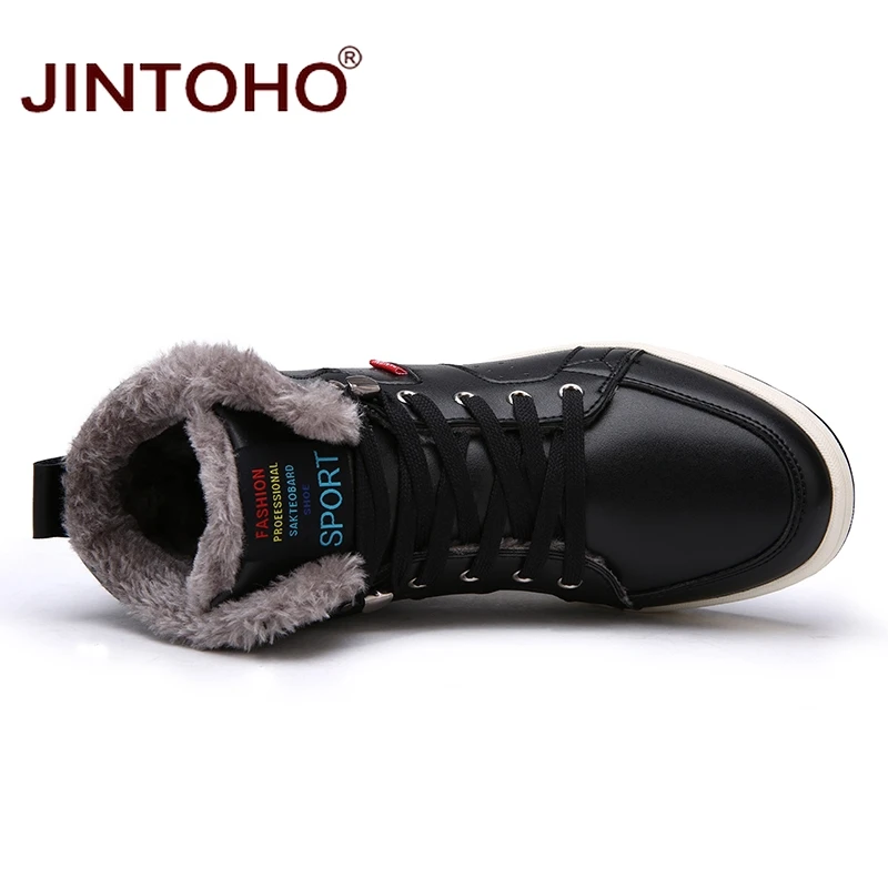 JINTOHO/зимние мужские модные кожаные ботинки; повседневные мужские кожаные мокасины; брендовая зимняя мужская обувь; мужские Ботильоны; недорогие ковбойские ботинки