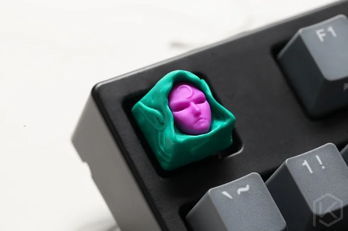 Purple-Green x1 Groupbuy Боб пики ручной работы смолы Artisan черный красный фиолетовый синий колпачки Новинка для пользовательских механических клавиатуры - Цвет: Purple-Green x1