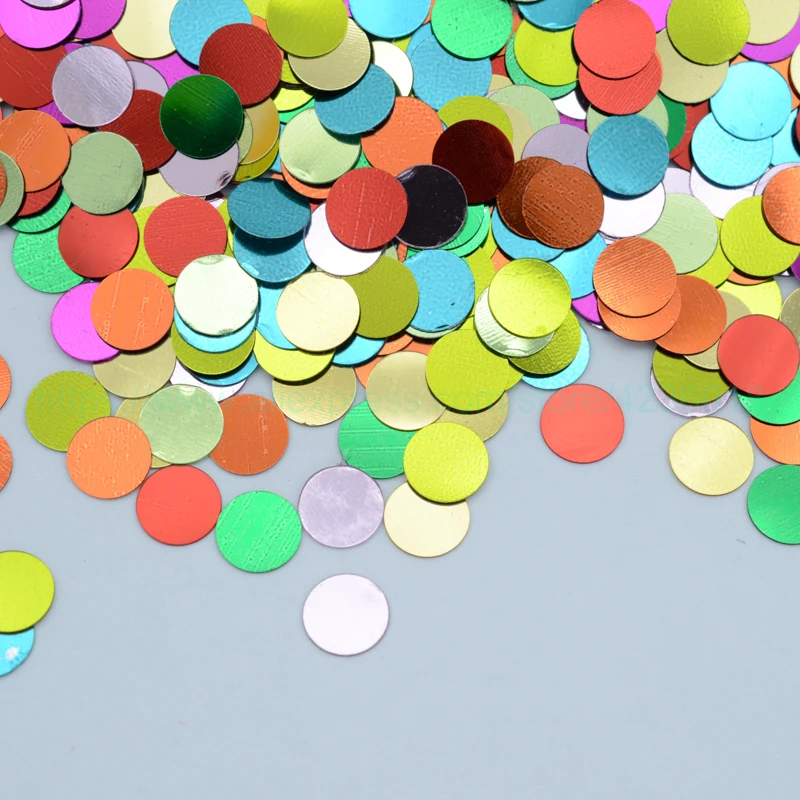 25g 6mm Flat Round Dot Shape PVC Loose Sequins For Crafts Paillettes Decoration Garment DIY Accessory wedding ornament confetti | Дом и сад