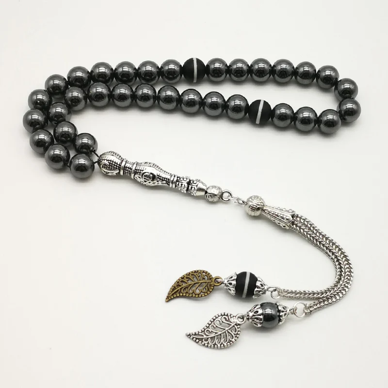 Натуральный камень гематит Tasbih кисточка агате и гематит молитвенные бусины 33 66 99 бусины камень четки