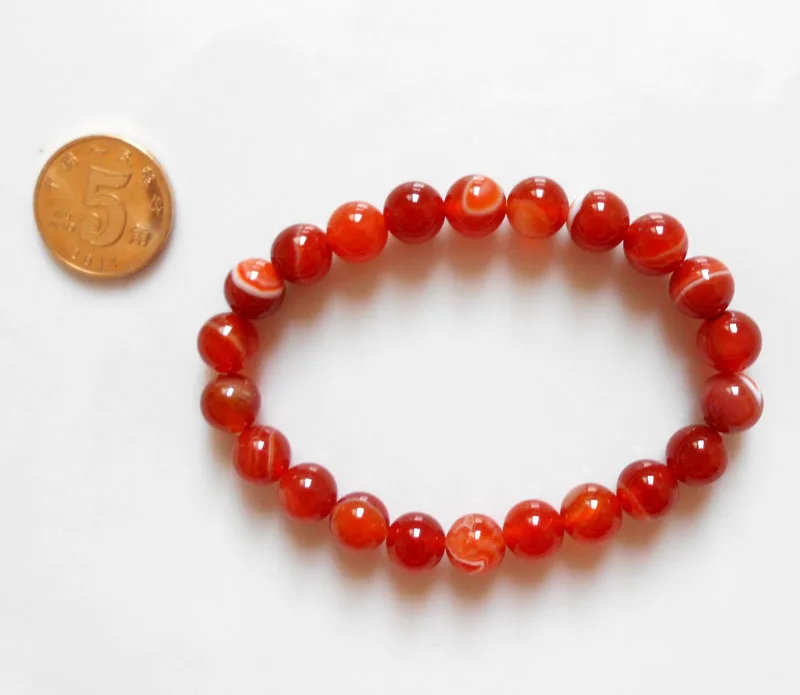 BEAUCHAMP Модный Эластичный браслет Agat Rhodochrosite драгоценное украшение из природного