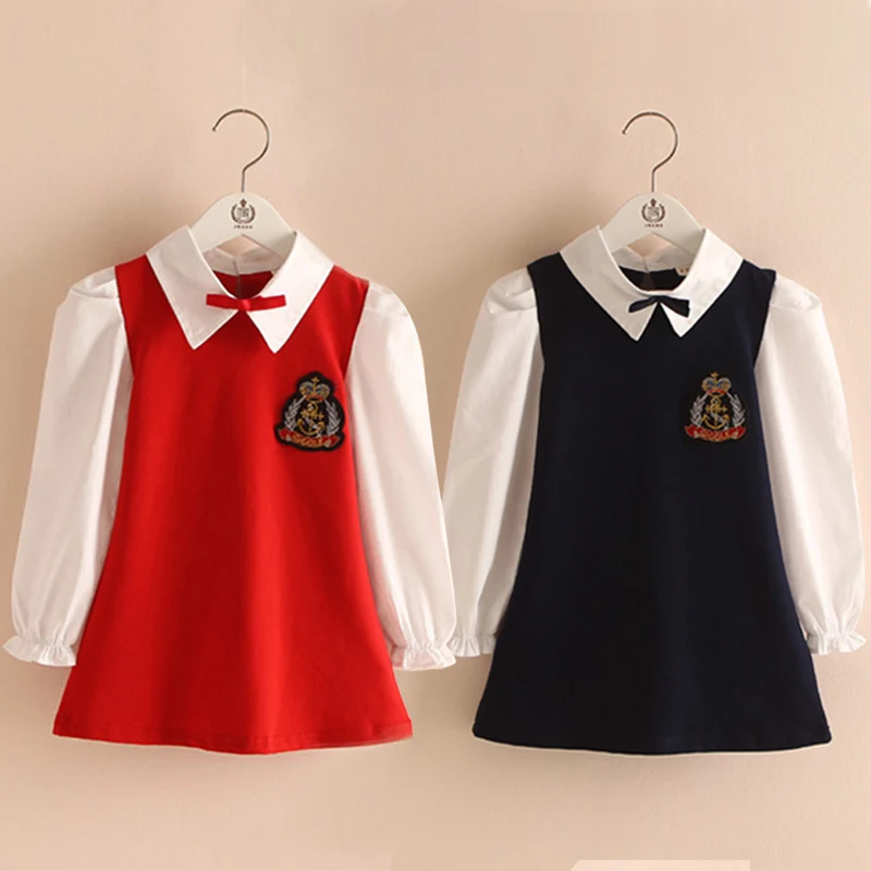 От 2 до 10 лет весеннее платье трапециевидной формы с длинными рукавами для