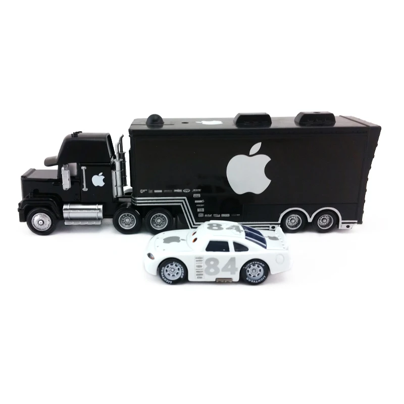 Disney Pixar Cars Black Mack Racer's Truck &amp No.84 Icar Metal Diecast Toy Car 1:55 Loose Brand New Бесплатная доставка |