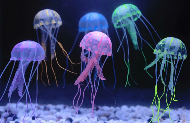5 см светящийся эффект Искусственный Медузы аквариумный Aquario украшение для