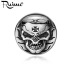 Бусины RUIMO из нержавеющей стали 316L с изображением пиратского черепа викингов для самостоятельного изготовления кожаных браслетов ювелирных изделий металлические аксессуары для браслетов своими руками