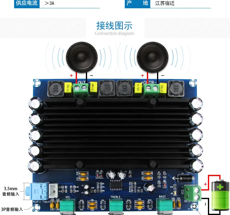 TPA3116 150 Вт X2 2 0 двухканальный стерео HIFI цифровой аудио усилитель плата TPA3116D2 DC 12V 24V