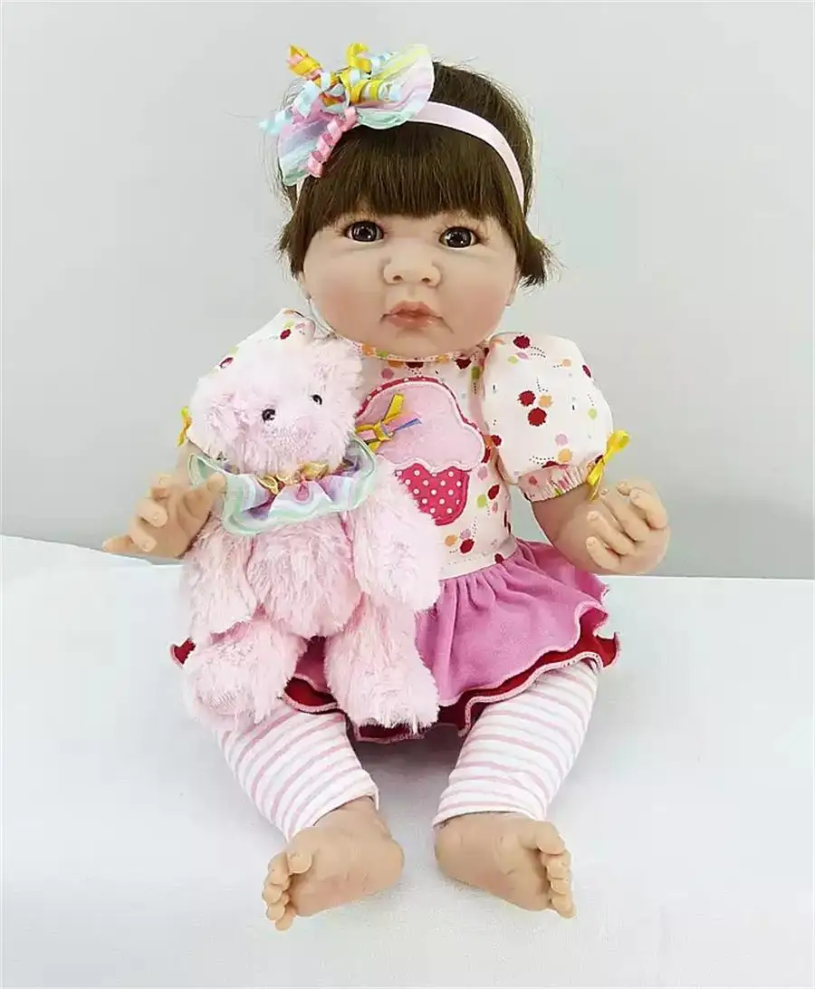 Силиконовые виниловые куклы menina Boneca Reborn 53 см мягкие хлопковые для новорожденных