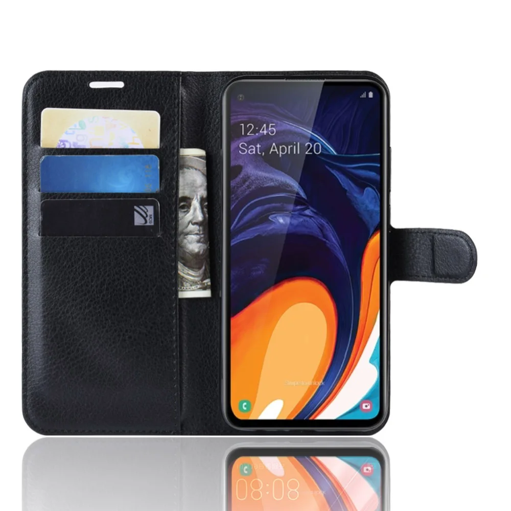 Для Samsung Galaxy A50 чехол A60 A40 Чехол Флип кошелек для телефона из искусственной кожи A70