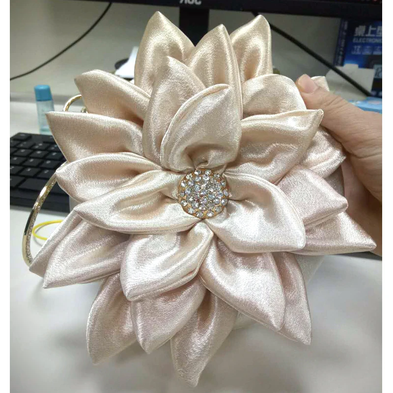 Роскошный элегантный клатч Стразы с цветами женские вечерние сумки свадебные