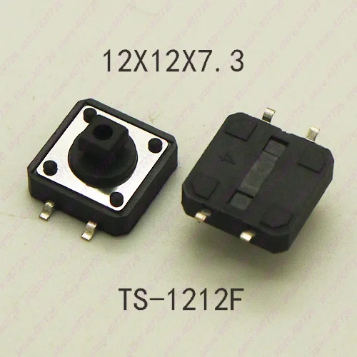 10 шт. тактовый переключатель 12X12 мм H = 16,8 мм с пластиковой крышкой 4PIN SMD/DIP мгновенный Тактильный кнопочный переключатель микроклавишная кнопка - Цвет: Only Switch SMT