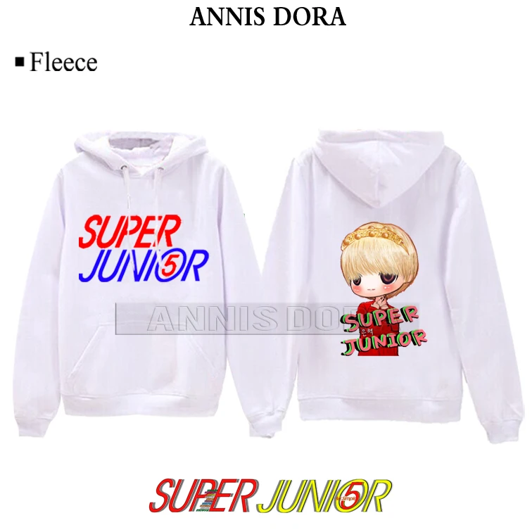 Super Junior SJ heechul Donghae Eunhyuk kyuhyun leeteuk 5TH Logo Hoodie - Цвет: EUNHYUK