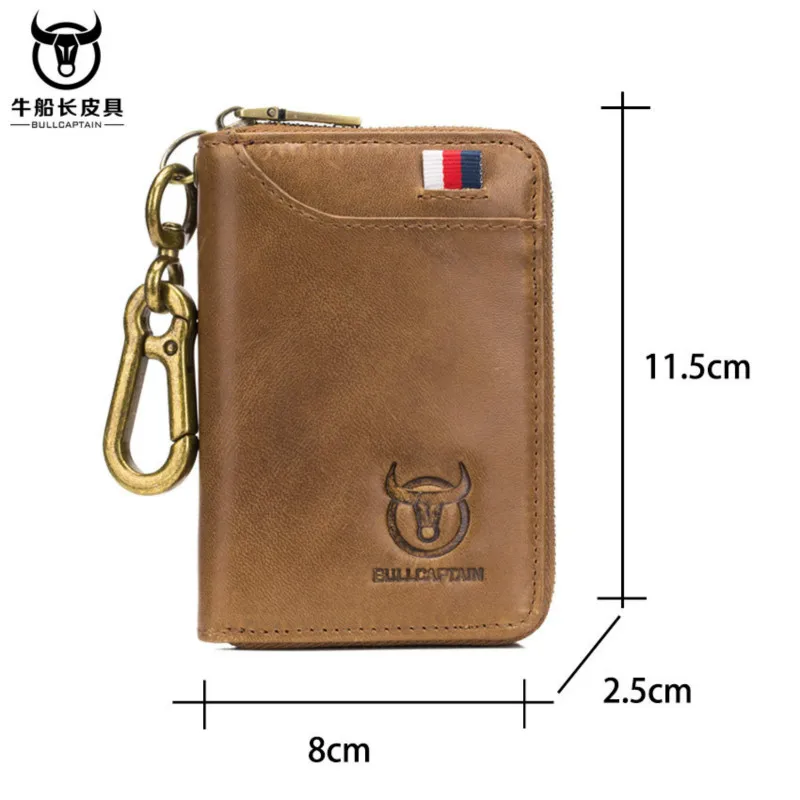Кошелек BULLCAPTAIN мужской из натуральной кожи модный многофункциональный клатч на