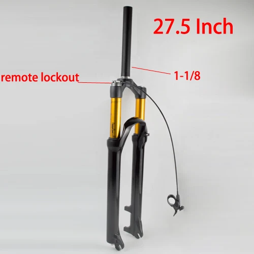 27.5 remote lockout RYCERZ MTB 26 Велосипедная вилка из магниевого сплава вилки для горных велосипедов 27,5/29 Велосипедная вилка Аксессуары для велосипеда - Цвет: 27.5 remote lockout