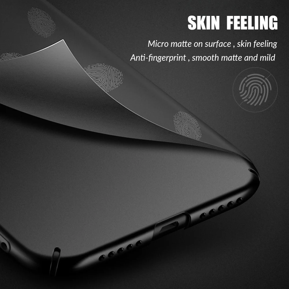 Ультратонкий чехол для iPhone X XS 11 Pro Max XR тонкий матовый 360 полный ПК жесткие чехлы |