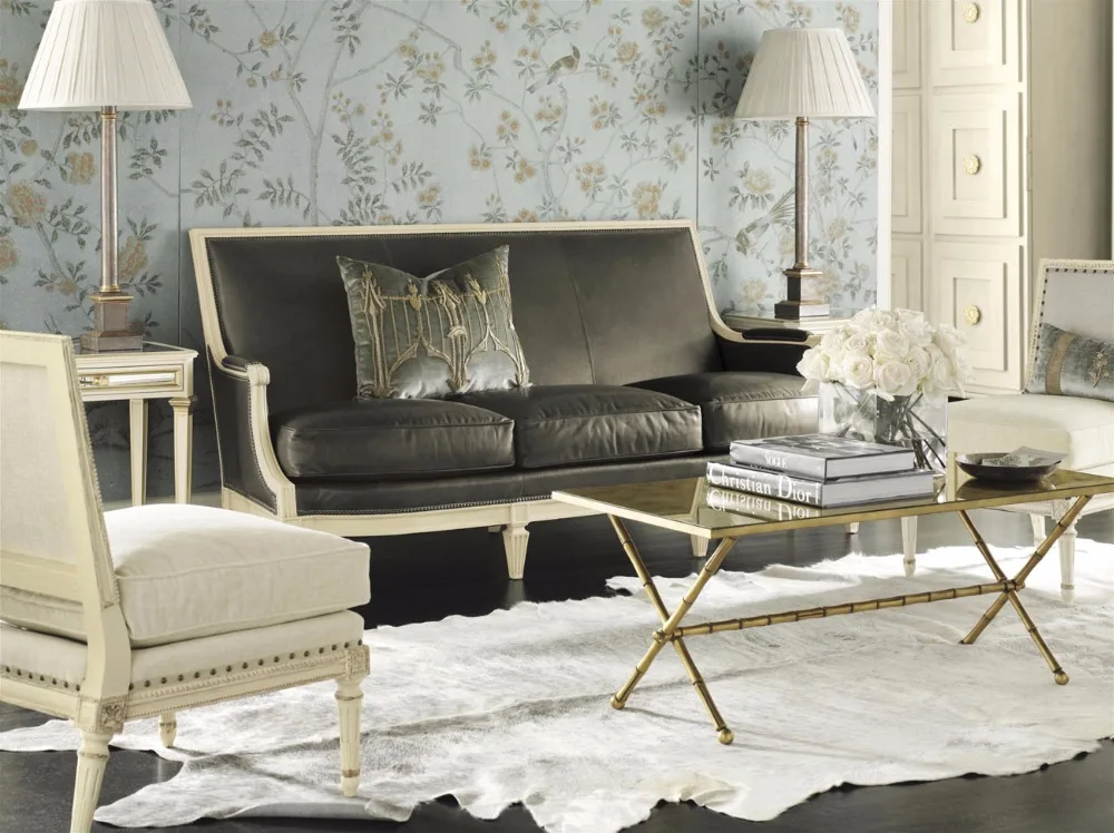 Классический стиль элегантные шелковые обои с ручной росписью цветы птицами