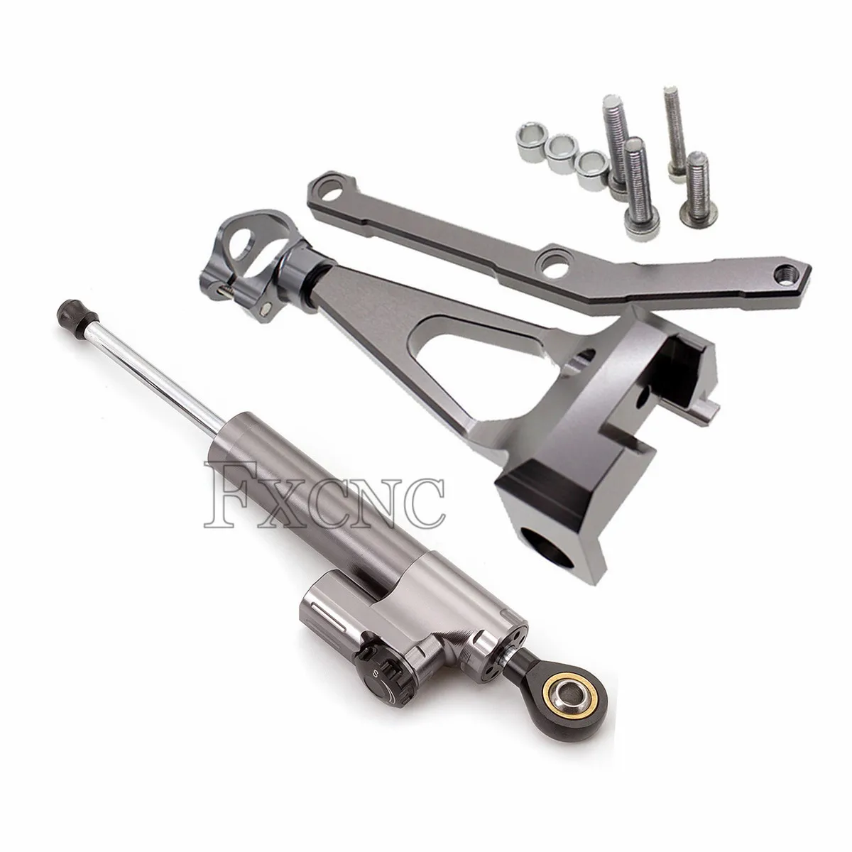 Gray Kit CNC мотоциклетный стабилизатор рулевой демпфер Монтажный кронштейн комплект поддержки для Yamaha MT-09 MT09 MT 09 2013 - Цвет: Gray Kit