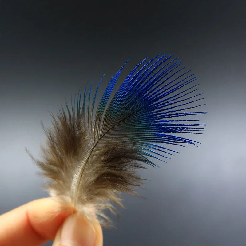 20шт./упак. натуральные синие перья для шеи павлина завязывающие нахлыстом