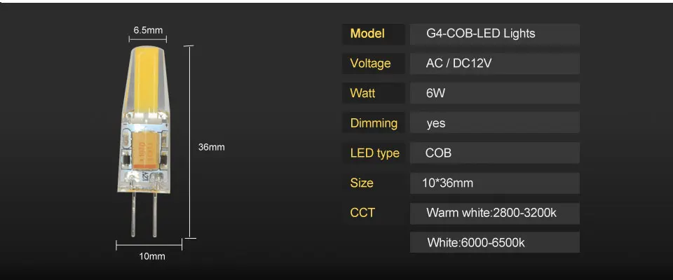 Мини G4 светодиодный светильник COB светодиодный 3 Вт 6 Вт DC/AC 12 В светодиодный s g4 точечные светильники затемнения люстра заменить галогенные лампы 10 шт./лот