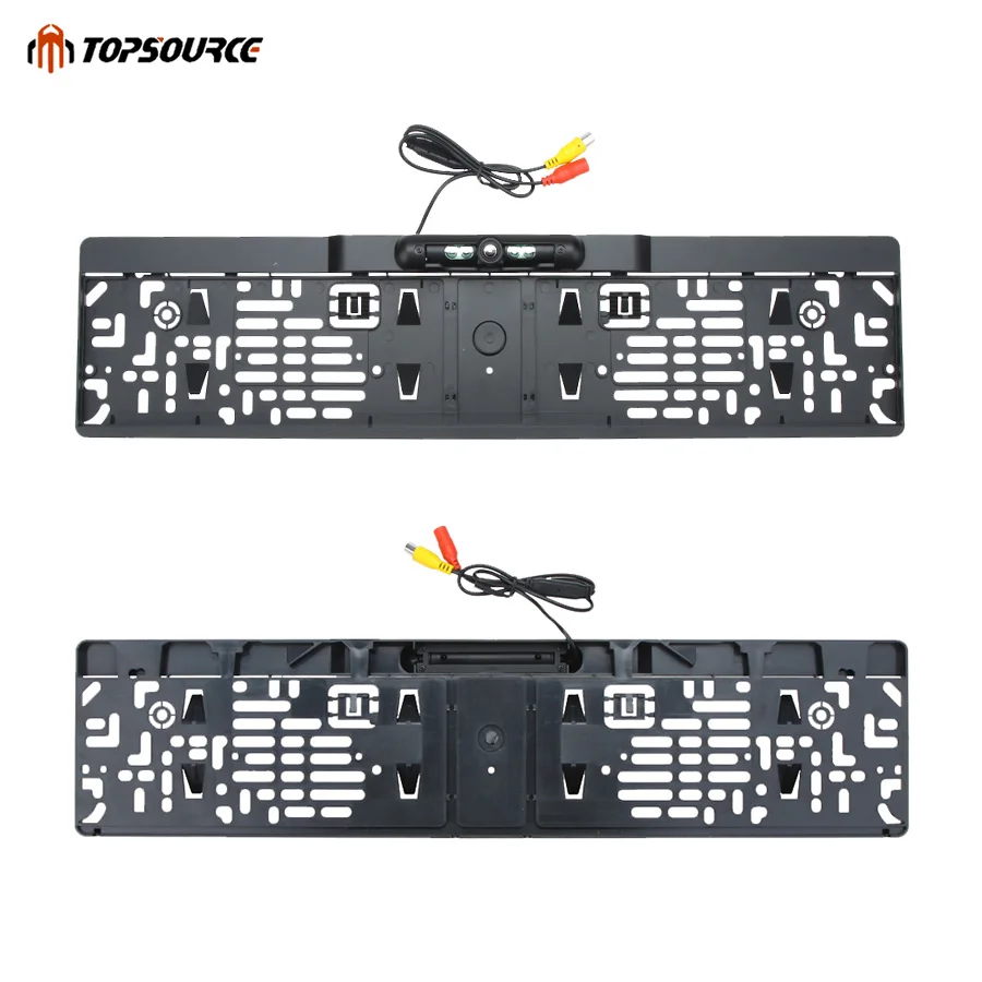 TOPSOURCE With ir lights HD CCD EU Car License Plate Frame camera rear reserve plastic shell material waterproof function | Автомобили и