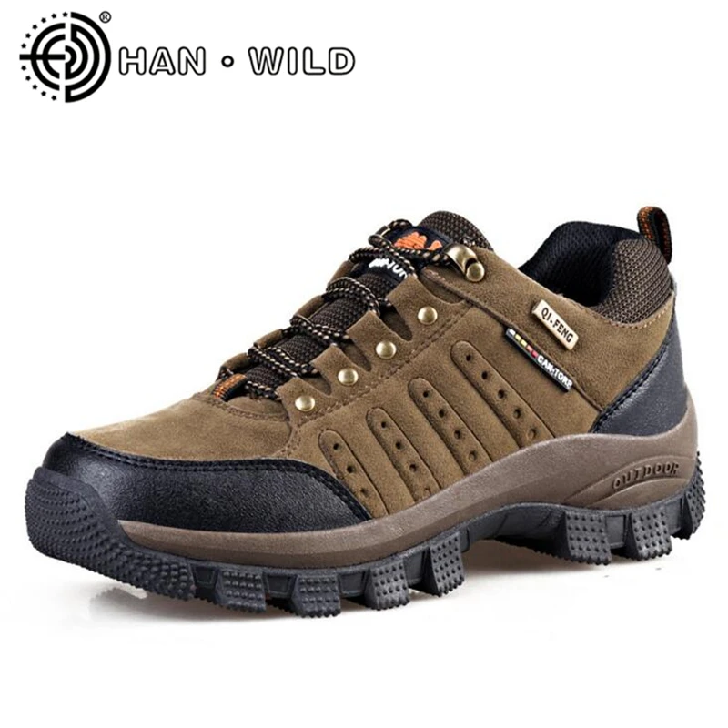 Genuine Leather Men Causal Shoes Outdoor Waterproof Climbing Autumn Winter Unisex Trainers Plus Size 36-47 | Обувь