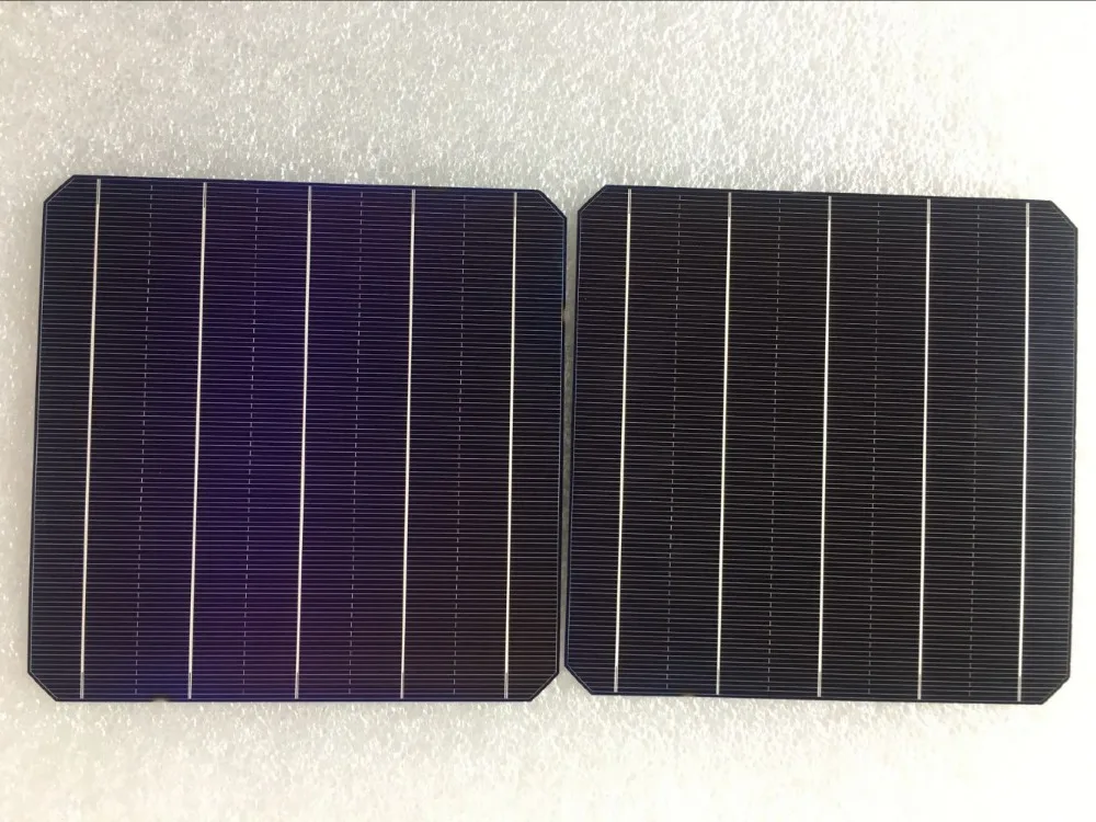 100Pcs 5W 0.5V A Grade 156 * 156MM PV Monocrystalline Silicon Solar Cell 6x6 For DIY Solar Panel