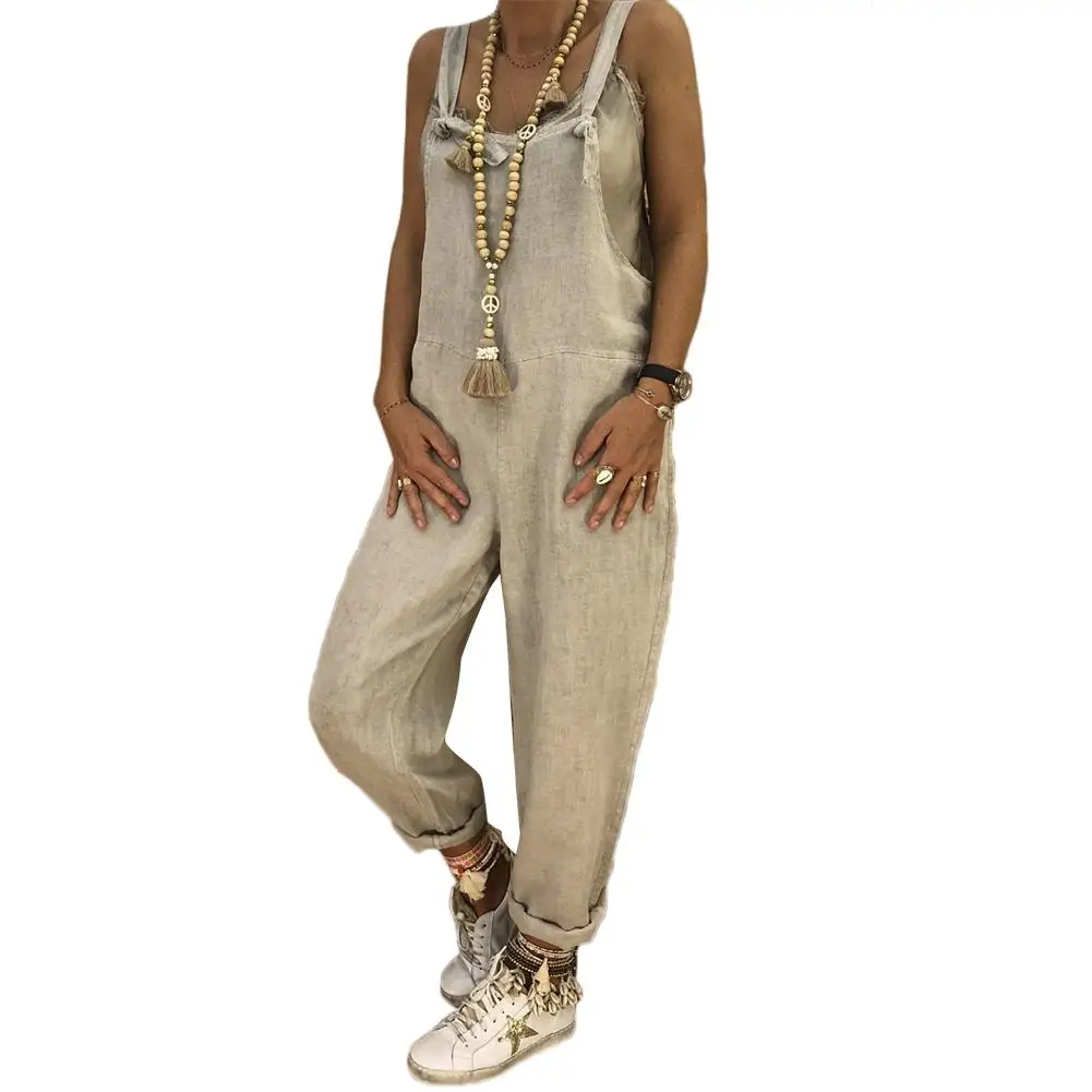 2018 женские осенние и зимние повседневные свободные прямые льняные однотонные